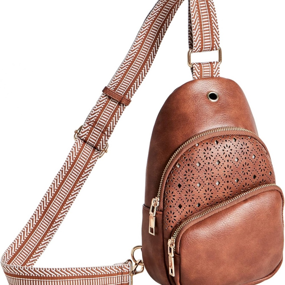 Brown Leather Sling Bag